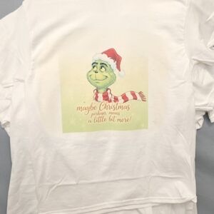 White Christmas Shirt with Grinch Design